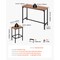 Rustic Brown 3-Piece Bar Table Set with Two Stools for Mini Bars